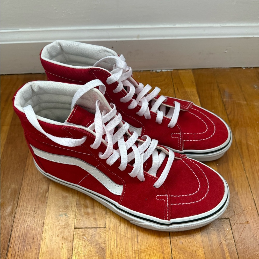 Red High-Top Vans